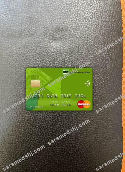 Cuba Metropolitano bank mastercard photolook front